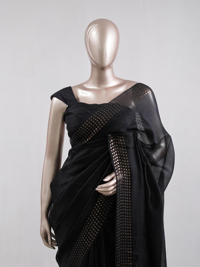 Tusser Organza Saree  5  SAN5387