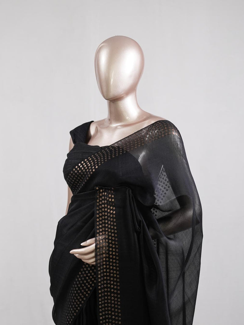 Tusser Organza Saree  5  SAN5387