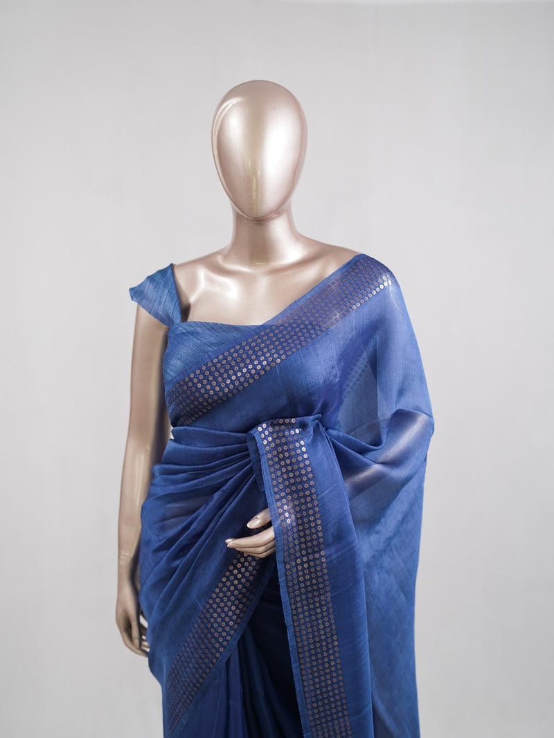 Tusser Organza Saree 8  SAN5387