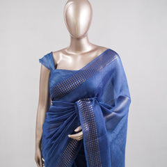 Tusser Organza Saree 8  SAN5387