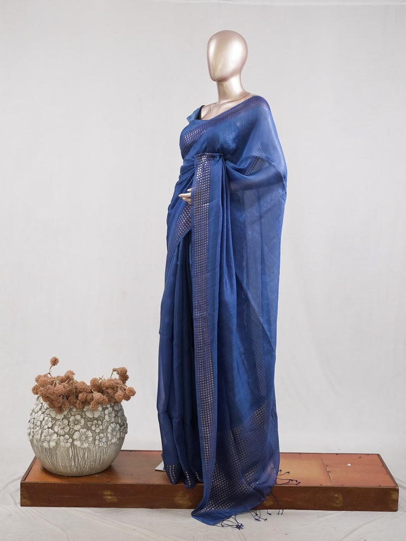 Tusser Organza Saree 8  SAN5387