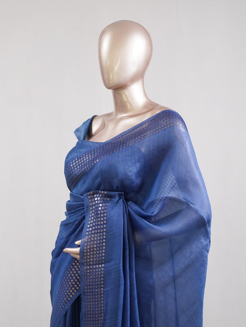 Tusser Organza Saree 8  SAN5387