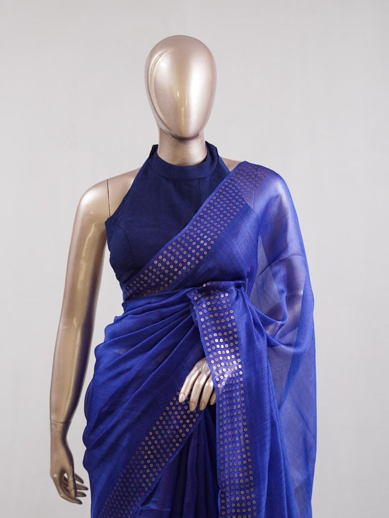 Tusser Organza Saree 7  SAN5387