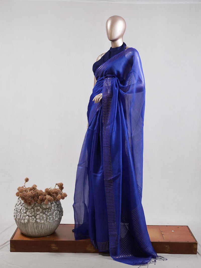Tusser Organza Saree 7  SAN5387