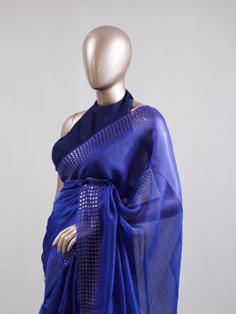 Tusser Organza Saree 7  SAN5387