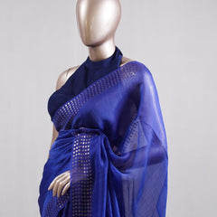 Tusser Organza Saree 7  SAN5387