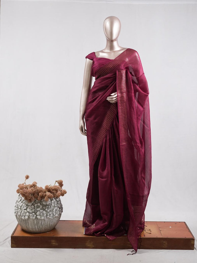 Tusser Organza Saree  9   SAN5387