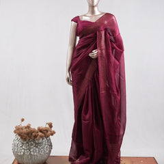 Tusser Organza Saree  9   SAN5387