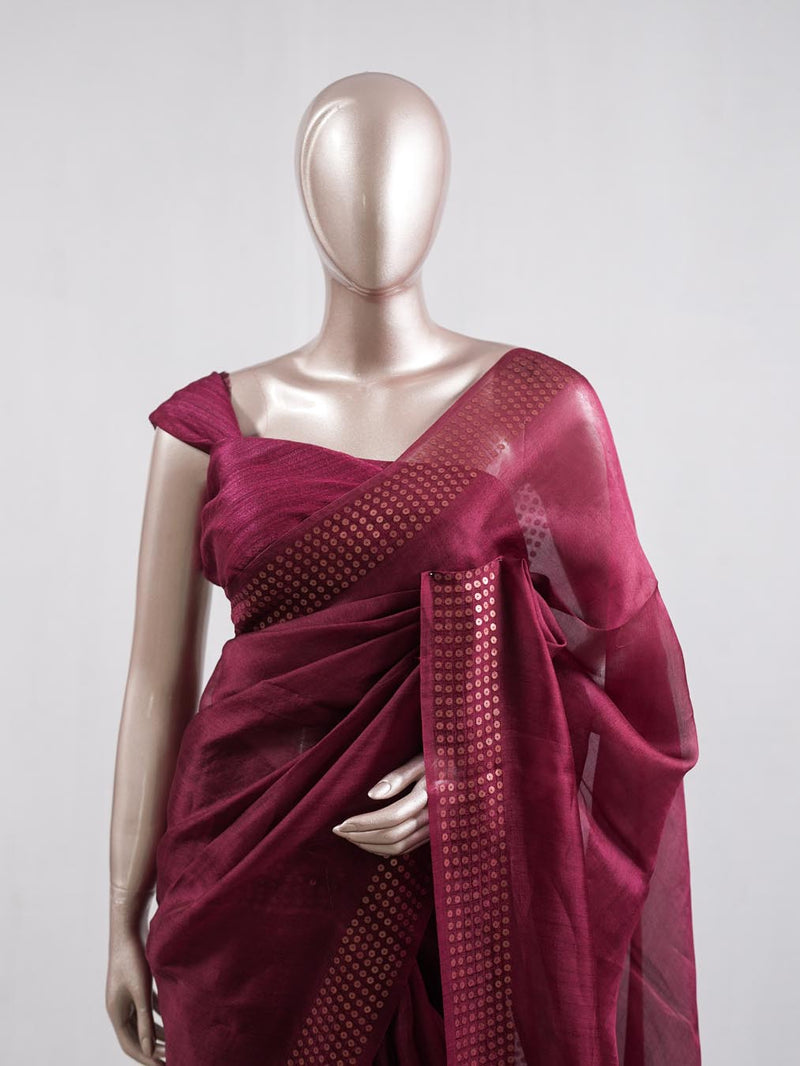 Tusser Organza Saree  9   SAN5387