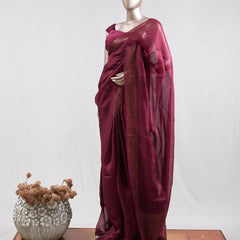 Tusser Organza Saree  9   SAN5387