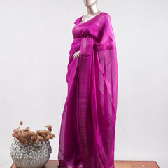 Tusser organza saree  10  SAN5387
