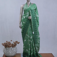 Printed Tusser Silk Saree  1  SAN5328