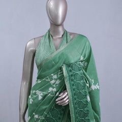 Printed Tusser Silk Saree  1  SAN5328