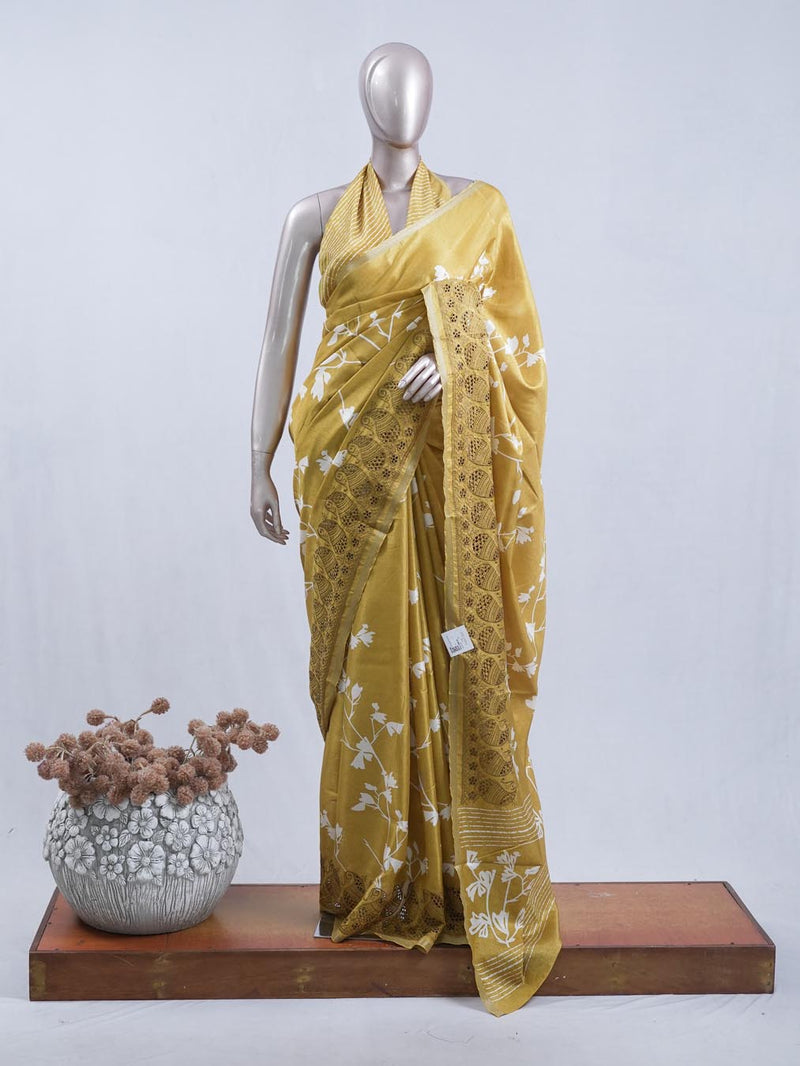 Printed Tusser Silk Saree 2  SAN5328