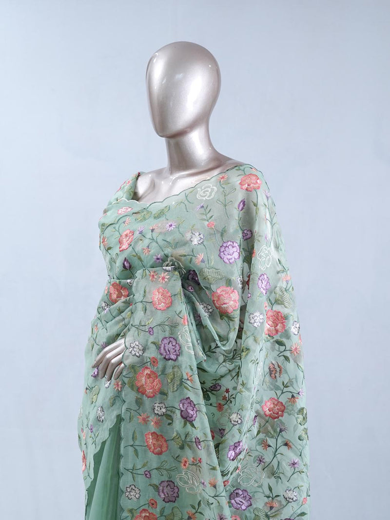 Crystal Organza Saree A SAN5472