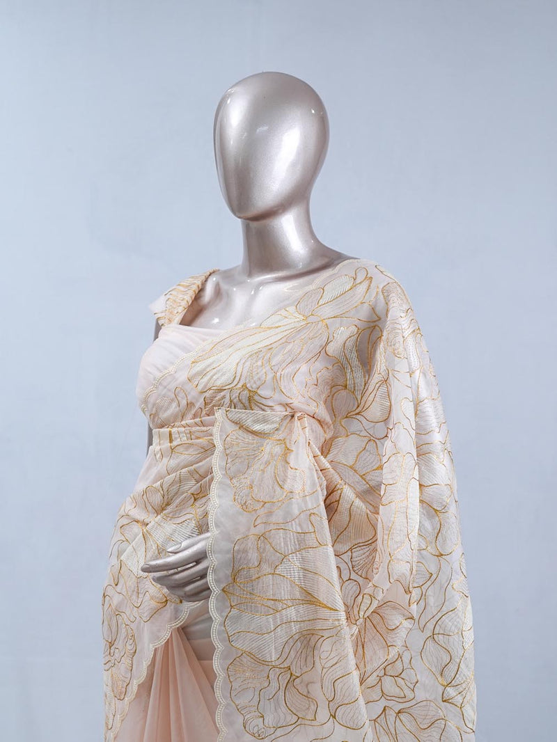 Crystal Organza Saree SAN5554  A
