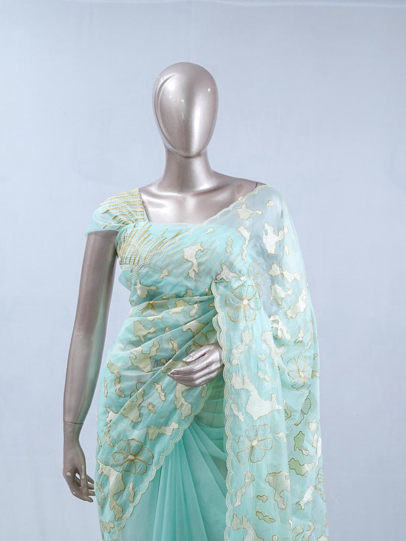 Crystal Organza Saree SAN5554 A3