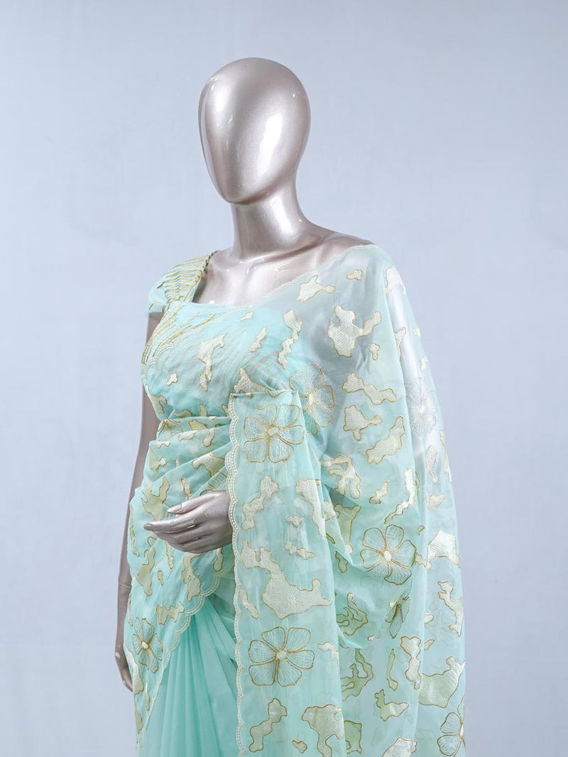 Crystal Organza Saree SAN5554 A3