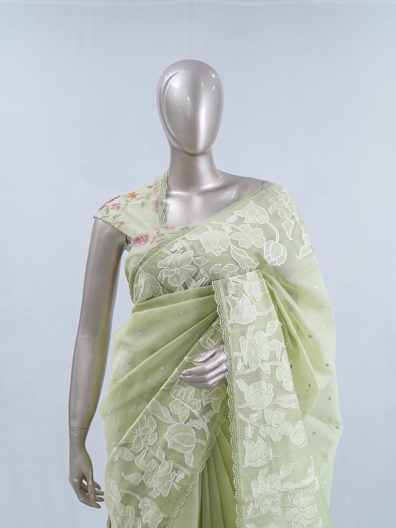 Glass Organza Saree SAN5471 A