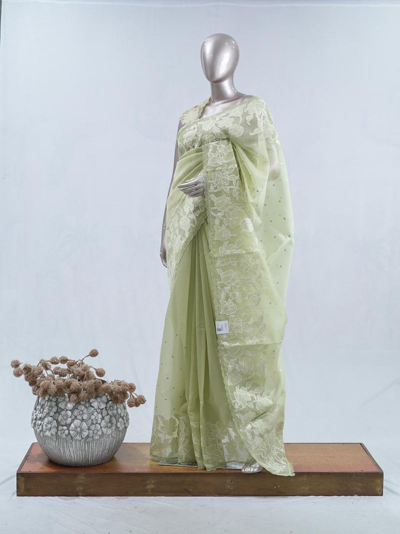 Glass Organza Saree SAN5471 A