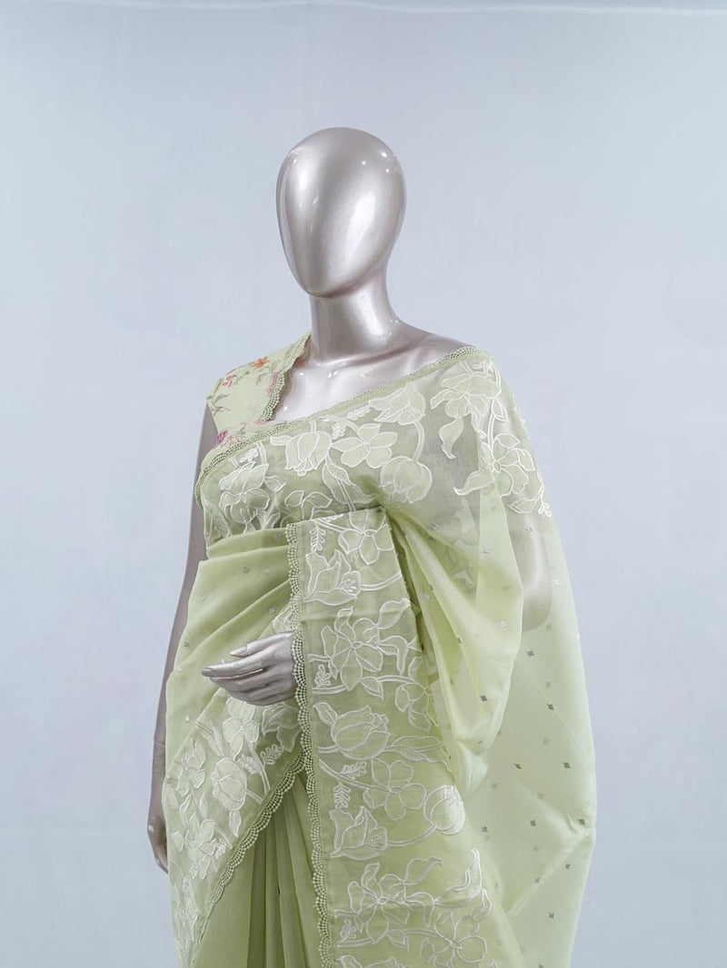 Glass Organza Saree SAN5471 A
