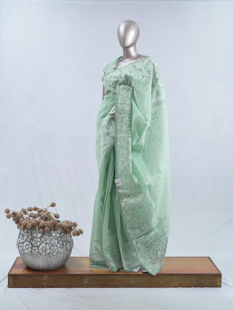 Glass Organza Saree SAN5471 B1