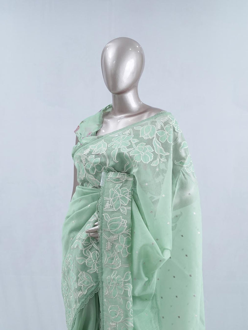 Glass Organza Saree SAN5471 B1