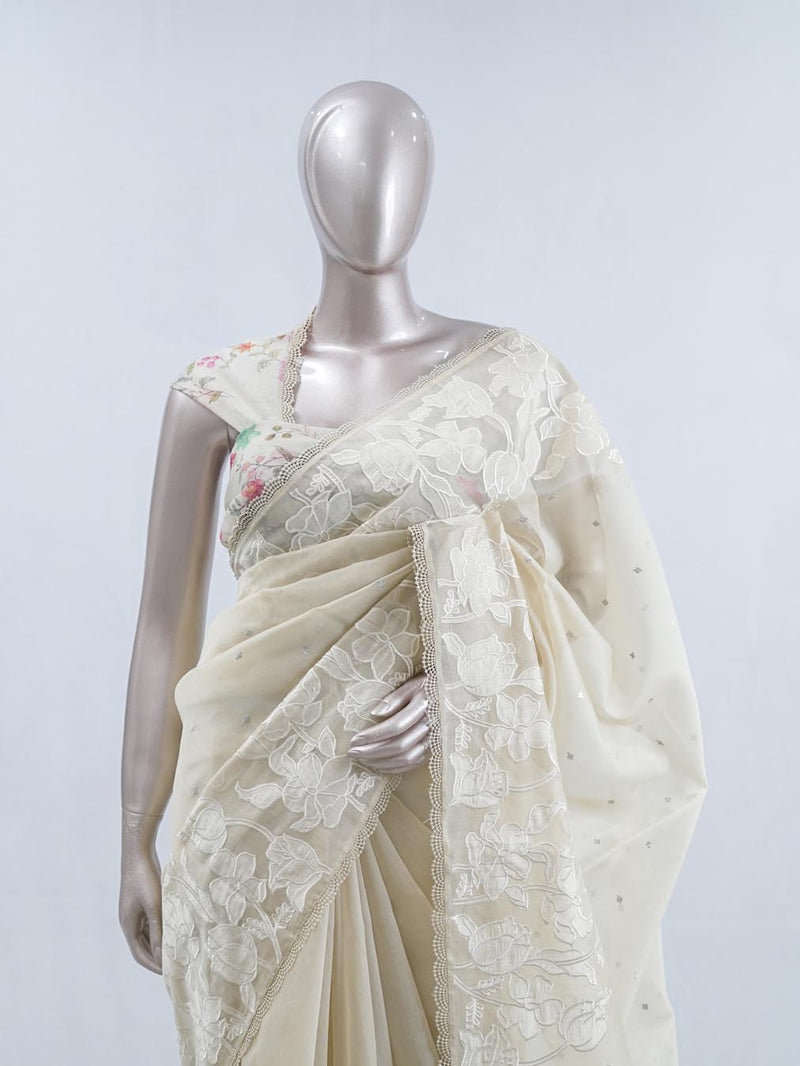 Glass Organza Saree SAN5471 B2