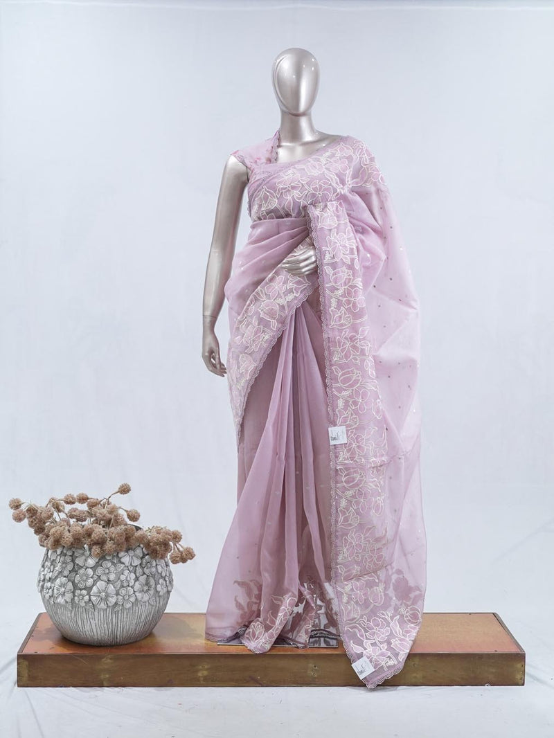 Glass Organza Saree SAN5471 A1