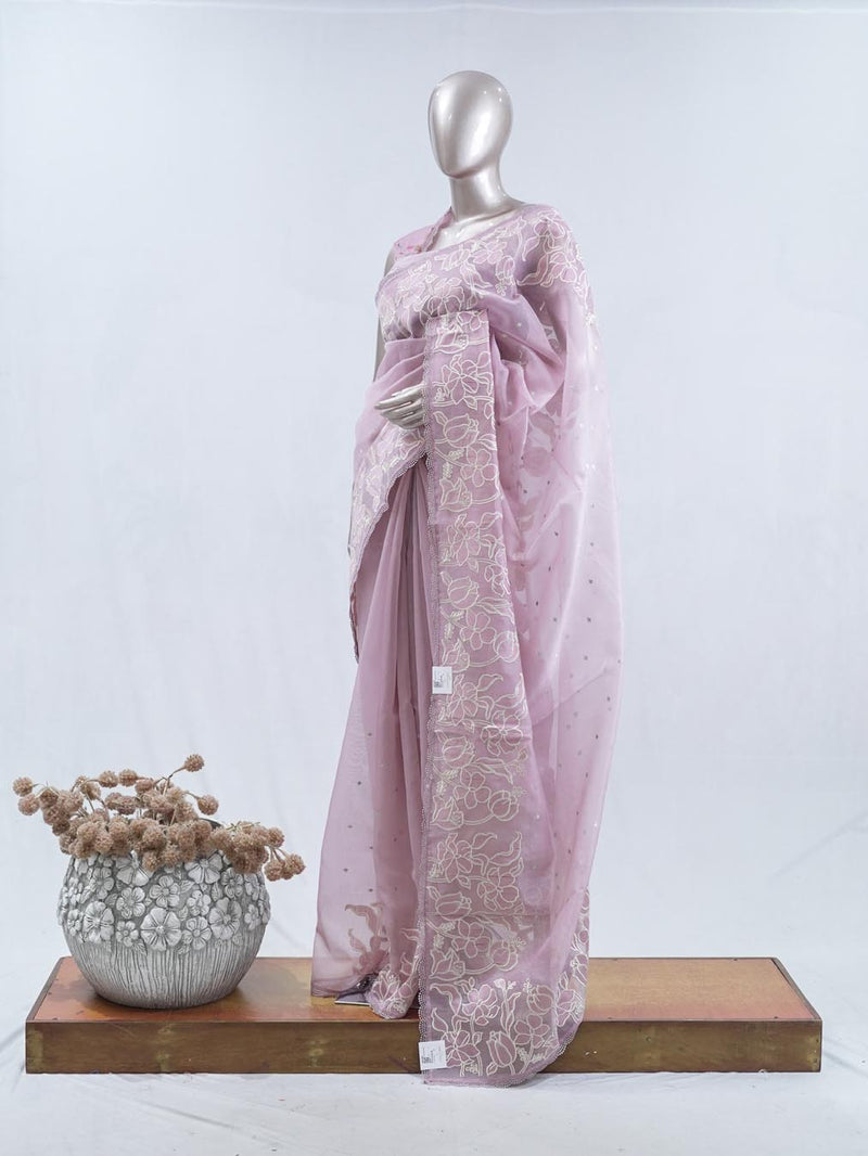 Glass Organza Saree SAN5471 A1