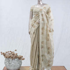 Bloom butta raw cotton saree SAN5548