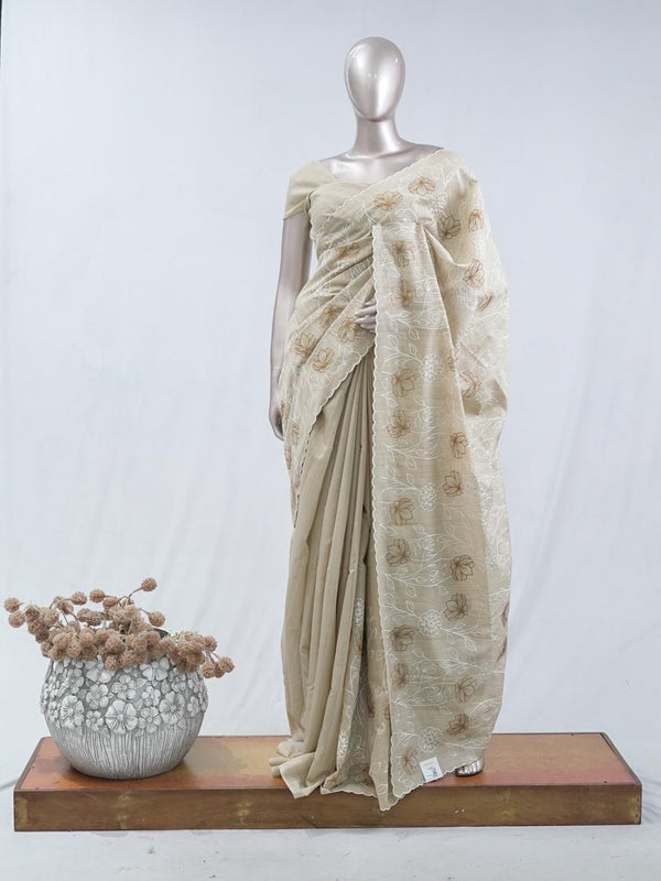Bloom butta raw cotton saree SAN5548