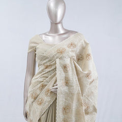 Bloom butta raw cotton saree SAN5548