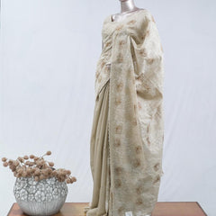 Bloom butta raw cotton saree SAN5548