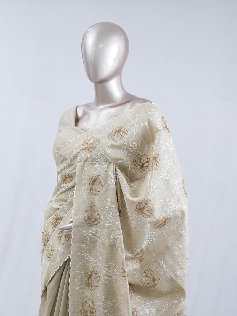 Bloom butta raw cotton saree SAN5548