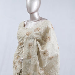 Bloom butta raw cotton saree SAN5548