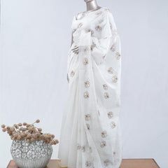 Bloom butta raw cotton saree SAN5548  D