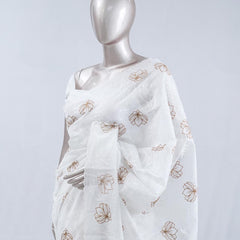 Bloom butta raw cotton saree SAN5548  D