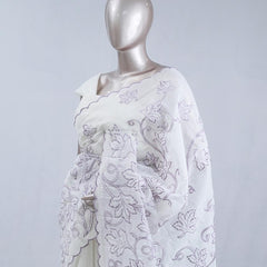 Soft lavender pastel embroidered kota saree SAN5565  B
