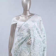 Green pastel embroidered kota saree SAN5565 C