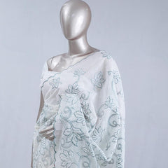 Green pastel embroidered kota saree SAN5565 C