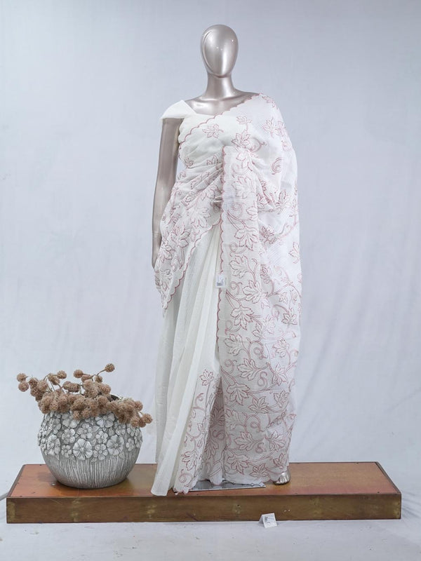 Brown embroidered Kota saree SAN5565 D