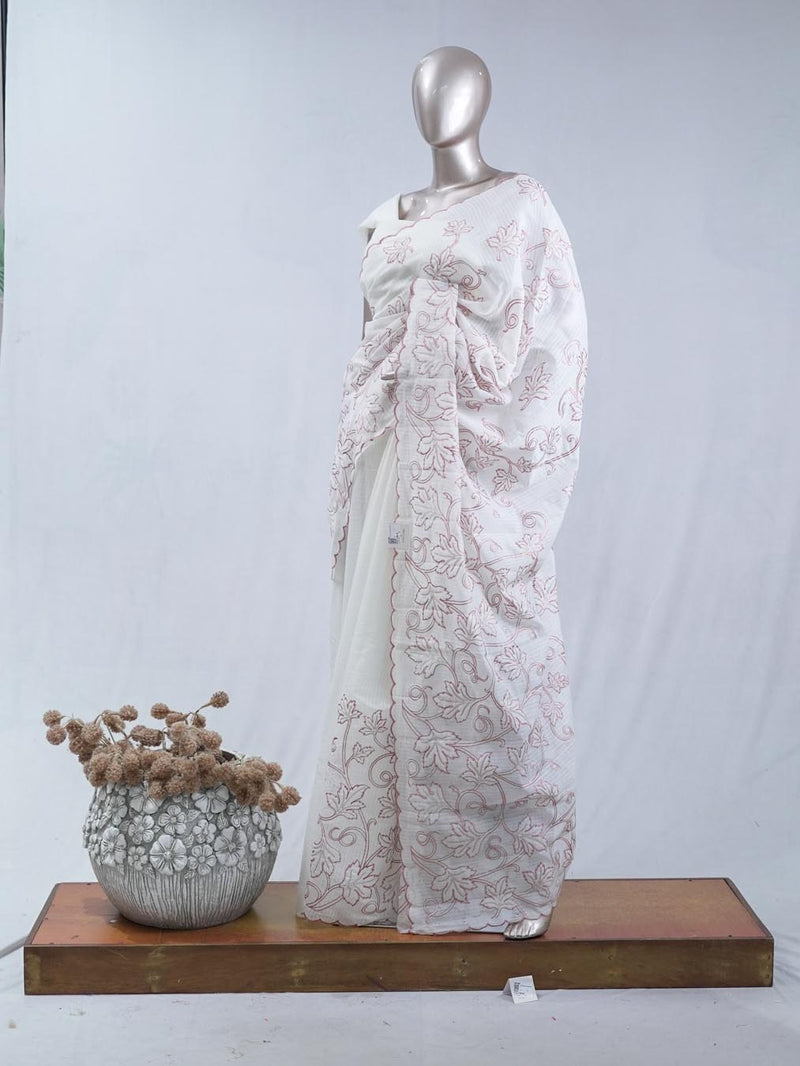 Brown embroidered Kota saree SAN5565 D