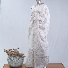 Brown embroidered Kota saree SAN5565 D