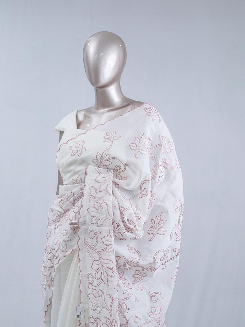 Brown embroidered Kota saree SAN5565 D