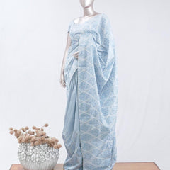 White Applique embroidery kota saree  9