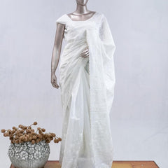 White embroidered raw cotton SAN5550
