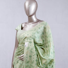 Mint green bloom art silk saree  SAN5566