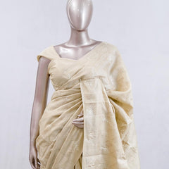 Elegant Beige Art Silk Embroidered Saree SAN5566