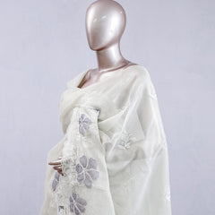 Pastel lavander blossom organza saree  SAN5474